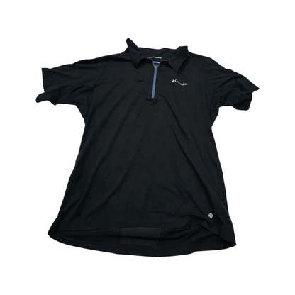 Playera Polo Medio Cierre Columbia Grande L Negro (Usado)