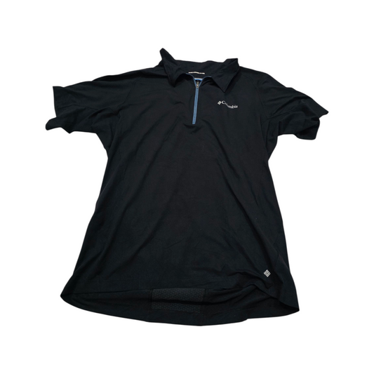 Playera Polo Medio Cierre Columbia Grande L Negro (Usado)