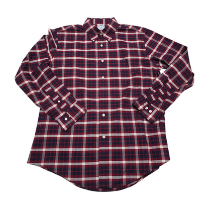 Camisa Regent Brooks Brothers Grande L Cuadro Rojo Azul