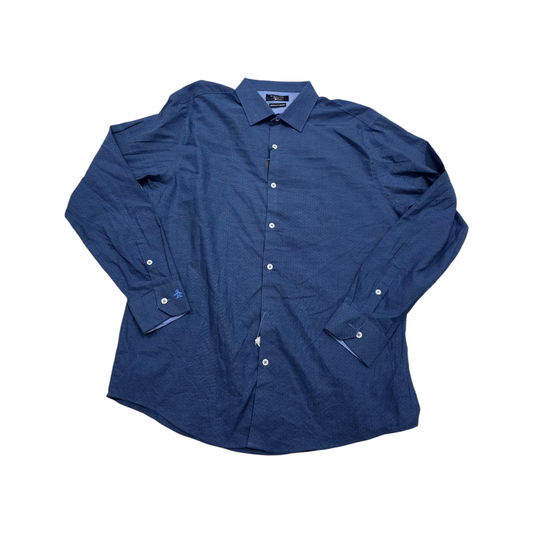 Camisa Slim Fit Penguin Grande L 16 1/2 Azul