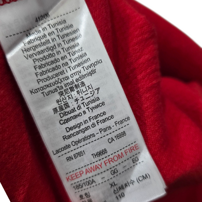 Playera Manga Larga Lacoste Xgrande Xl Rojo