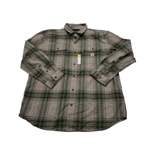 Camisa Carhartt Xgrande Xl Cafe Y Verde
