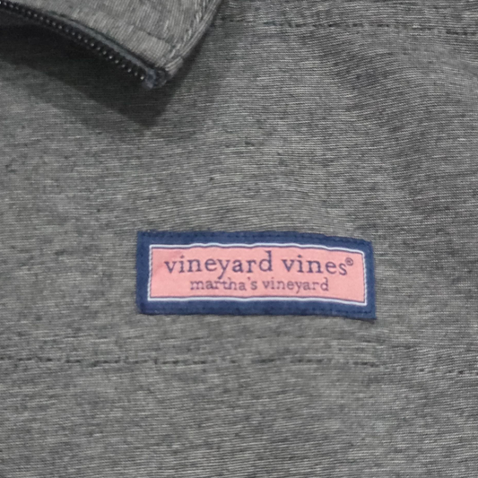 Playera Manga Larga Con Cierre Vineyard Vines Chico S Gris