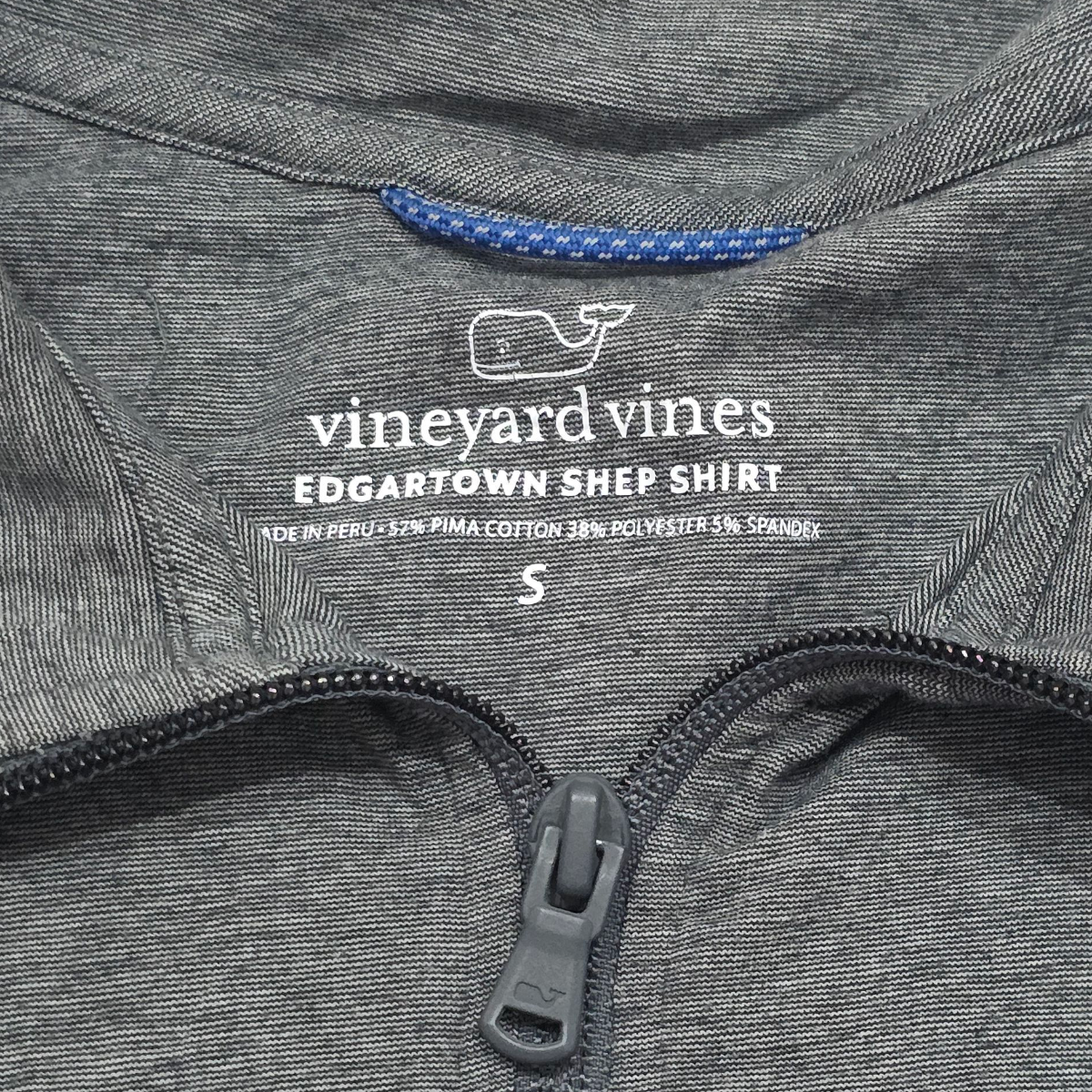 Playera Manga Larga Con Cierre Vineyard Vines Chico S Gris