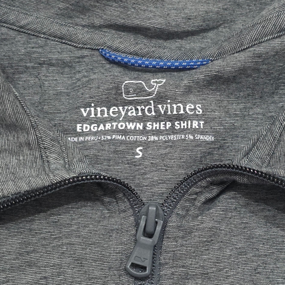 Playera Manga Larga Con Cierre Vineyard Vines Chico S Gris