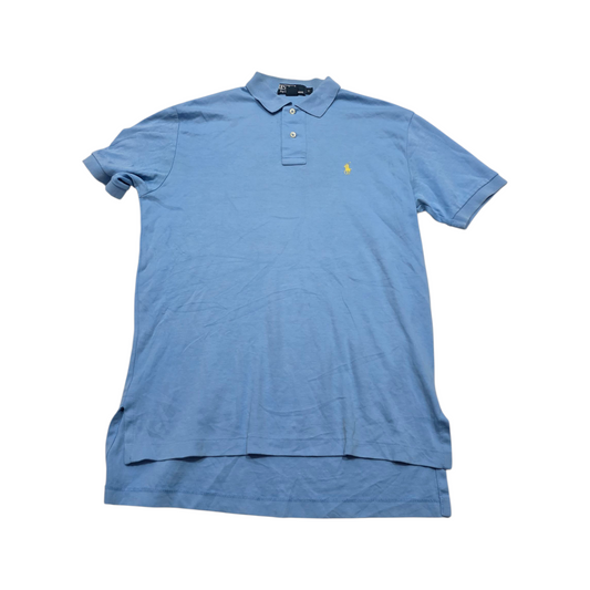 Playera Polo Ralph Lauren Chico S Azul Claro Pony Amarillo