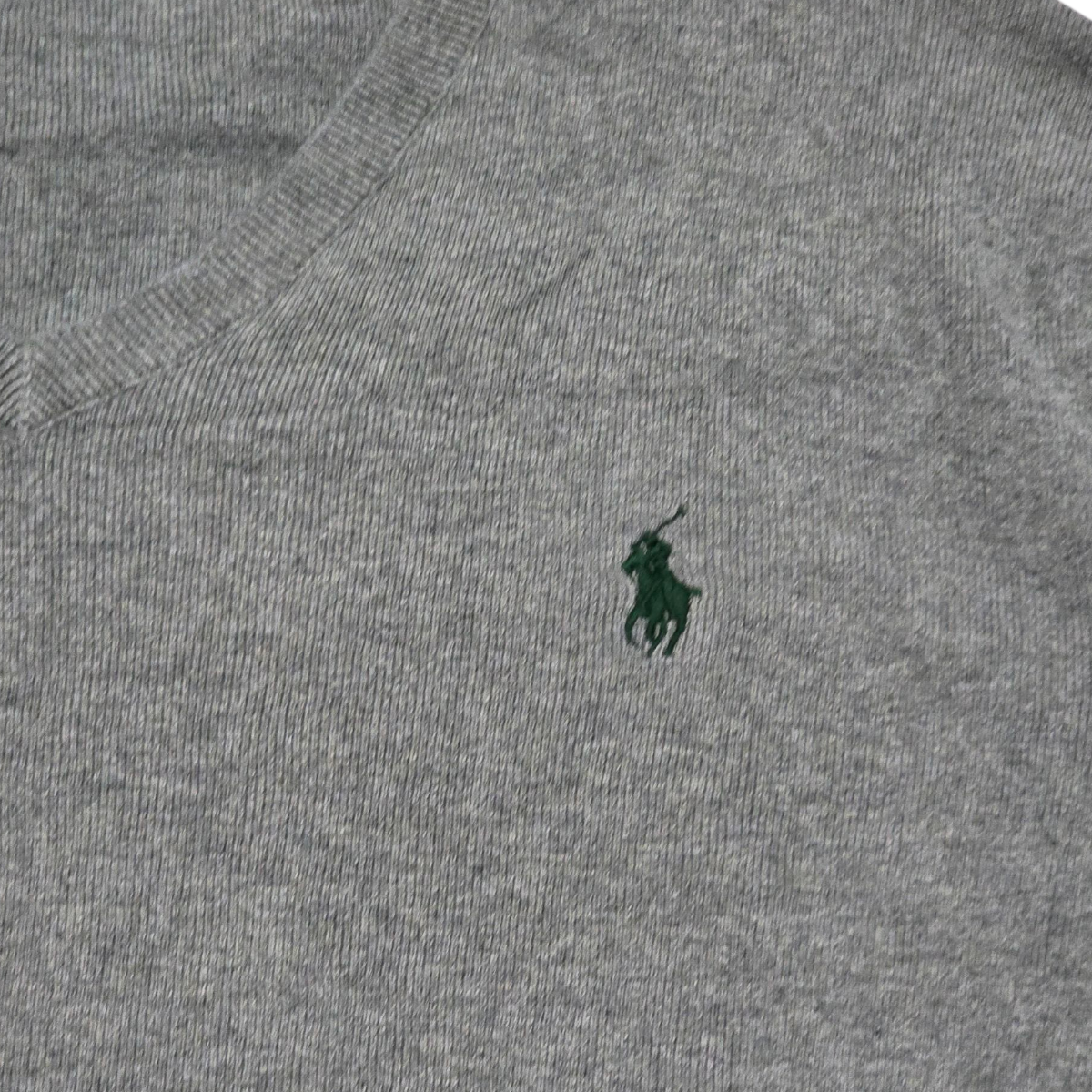 Sueter Ralph Lauren Chico S Gris Pony Verde