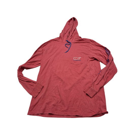 Playera Manga Larga Con Gorro Vineyard Vines Mediana M Coral