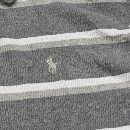 Playera Polo Ralph Lauren Grande L Gris Lineas Blancas