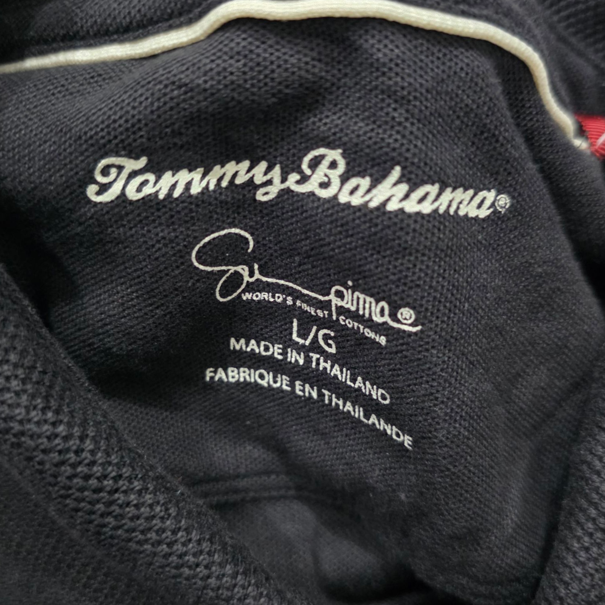 Playera Manga Larga Polo Tommy Bahama Grande L Negro