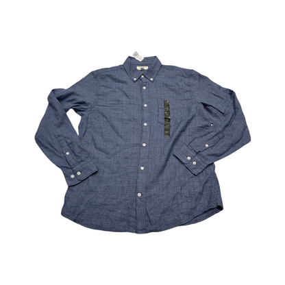 Camisa Banana Republic Grande L Slimfit Azul Cuadro