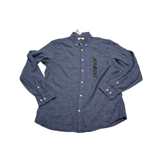 Camisa Banana Republic Grande L Slimfit Azul Cuadro