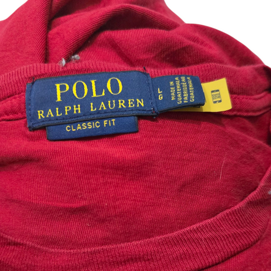 Playera Ralph Lauren Grande L Classic Fit Rojo Letras