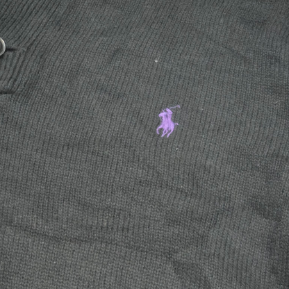 Sueter Ralph Lauren Grande L Negro Pony Morado