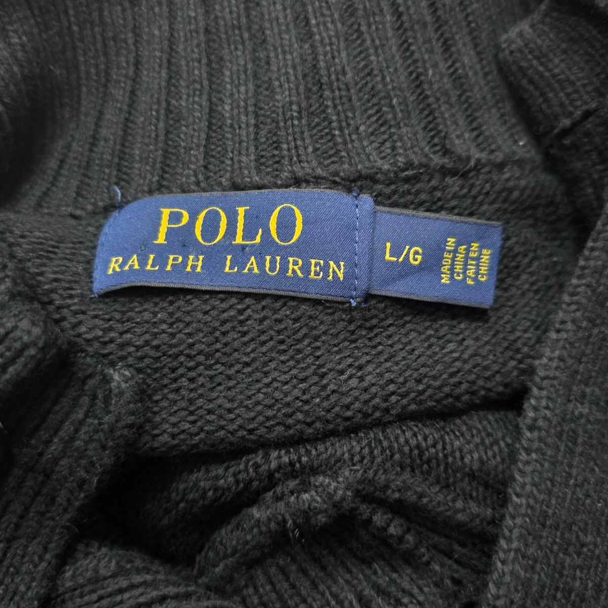 Sueter Ralph Lauren Grande L Negro Pony Morado