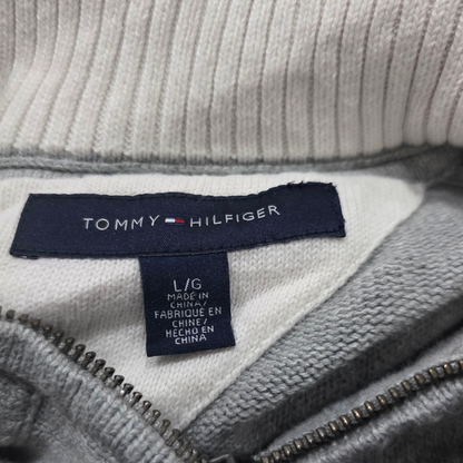 Sueter Tommy Hilfiger Grande L Gris Cierre