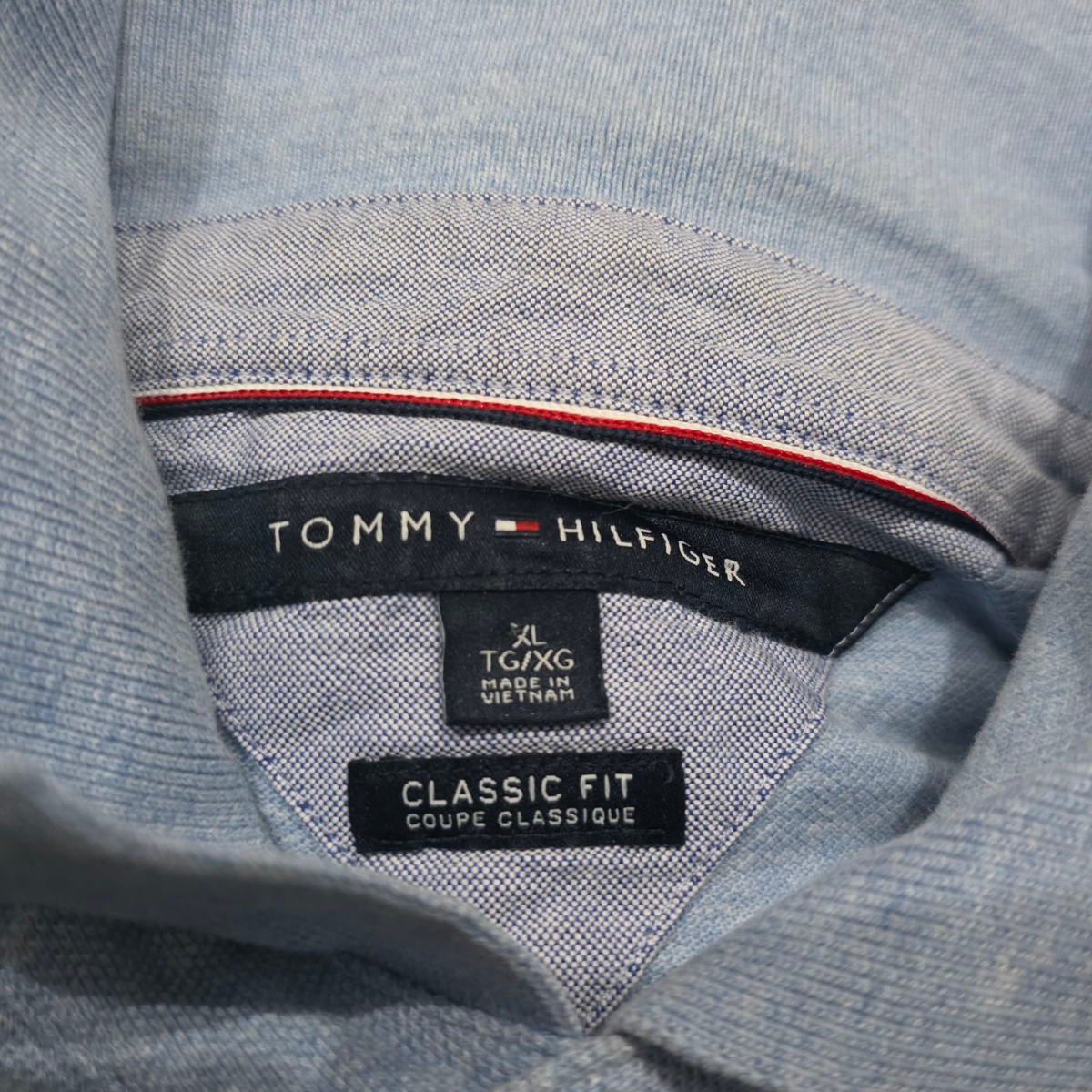 Playera Polo Tommy Hilfiger Xgrande Xl Azul Claro (Usado)