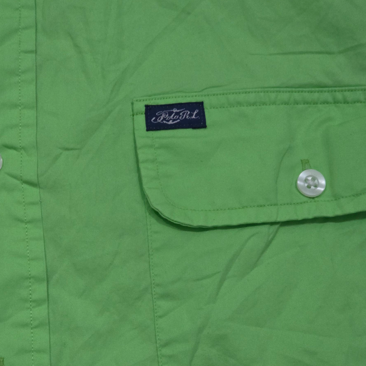 Camisa Manga Corta Ralph Lauren Mediana M Verde