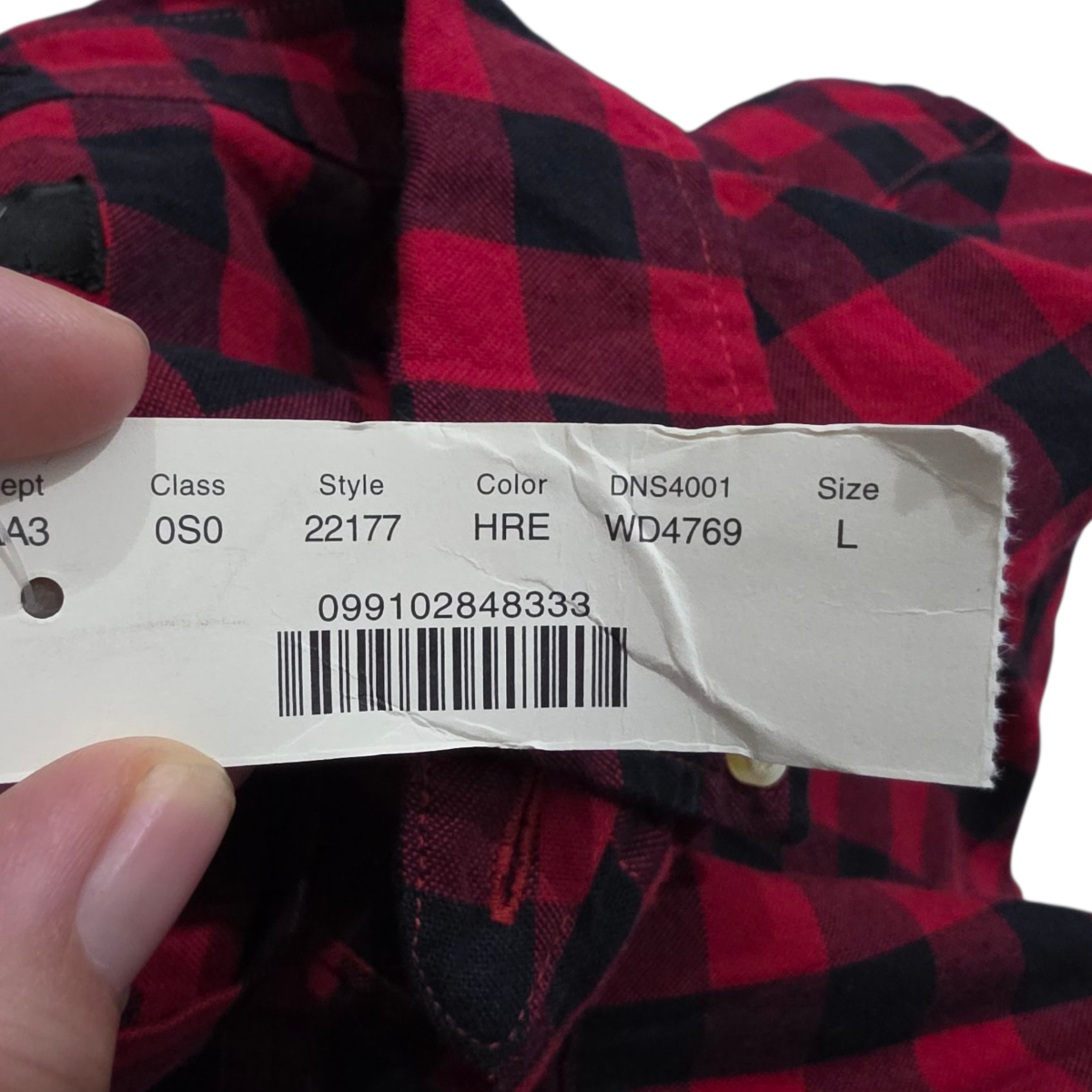 Camisa J.crew Grande L Cuadro Rojo Slimfit