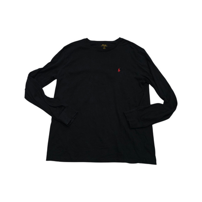 Playera Manga Larga Ralph Lauren Grande L Negro Pony Rojo
