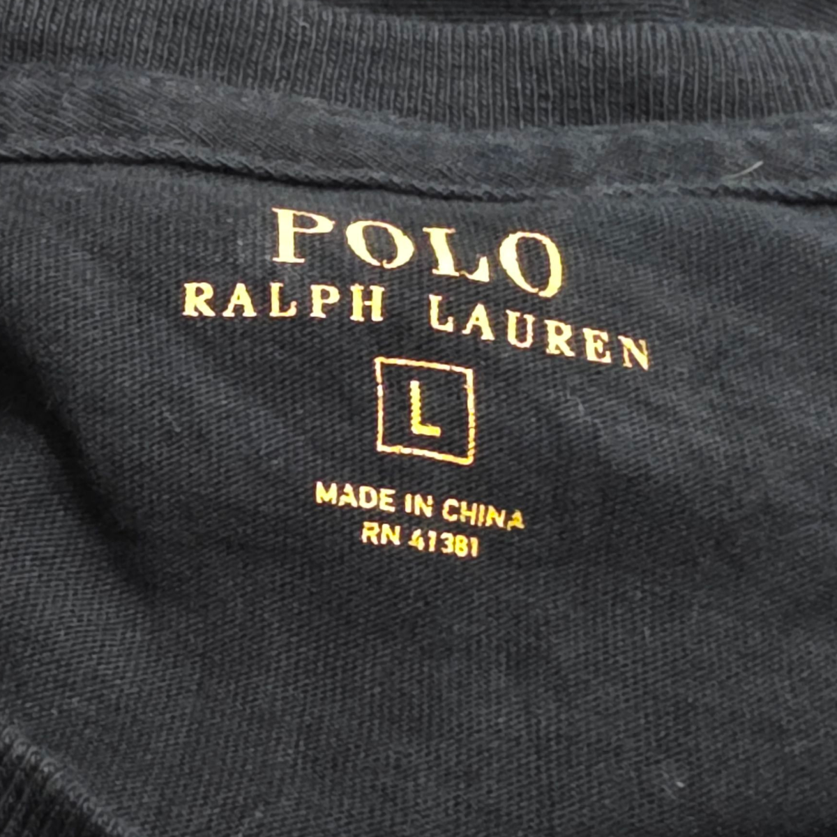 Playera Manga Larga Ralph Lauren Grande L Negro Pony Rojo