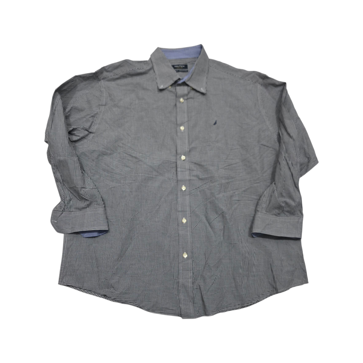 Camisa Nautica Xgrande 17 1/2 32-33 Classic Fit Cuadro Negro