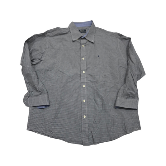 Camisa Nautica Xgrande 17 1/2 32-33 Classic Fit Cuadro Negro