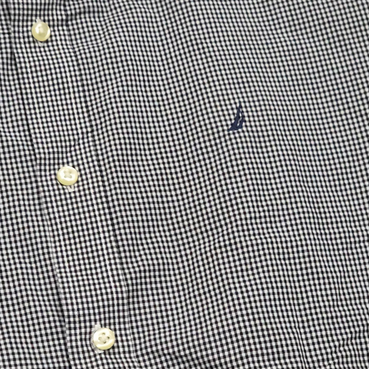 Camisa Nautica Xgrande 17 1/2 32-33 Classic Fit Cuadro Negro