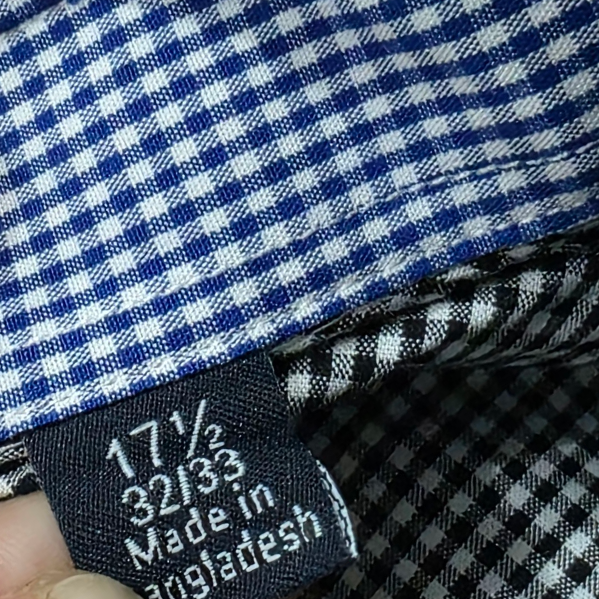 Camisa Nautica Xgrande 17 1/2 32-33 Classic Fit Cuadro Negro