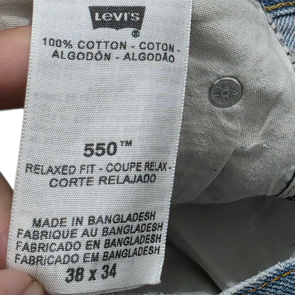 Pantalon Levis 550 38x34 Relaxed Fit Azul Claro