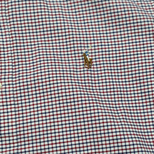Camisa Manga Corta Ralph Lauren Grande L Cuadro Rojo Y Azul