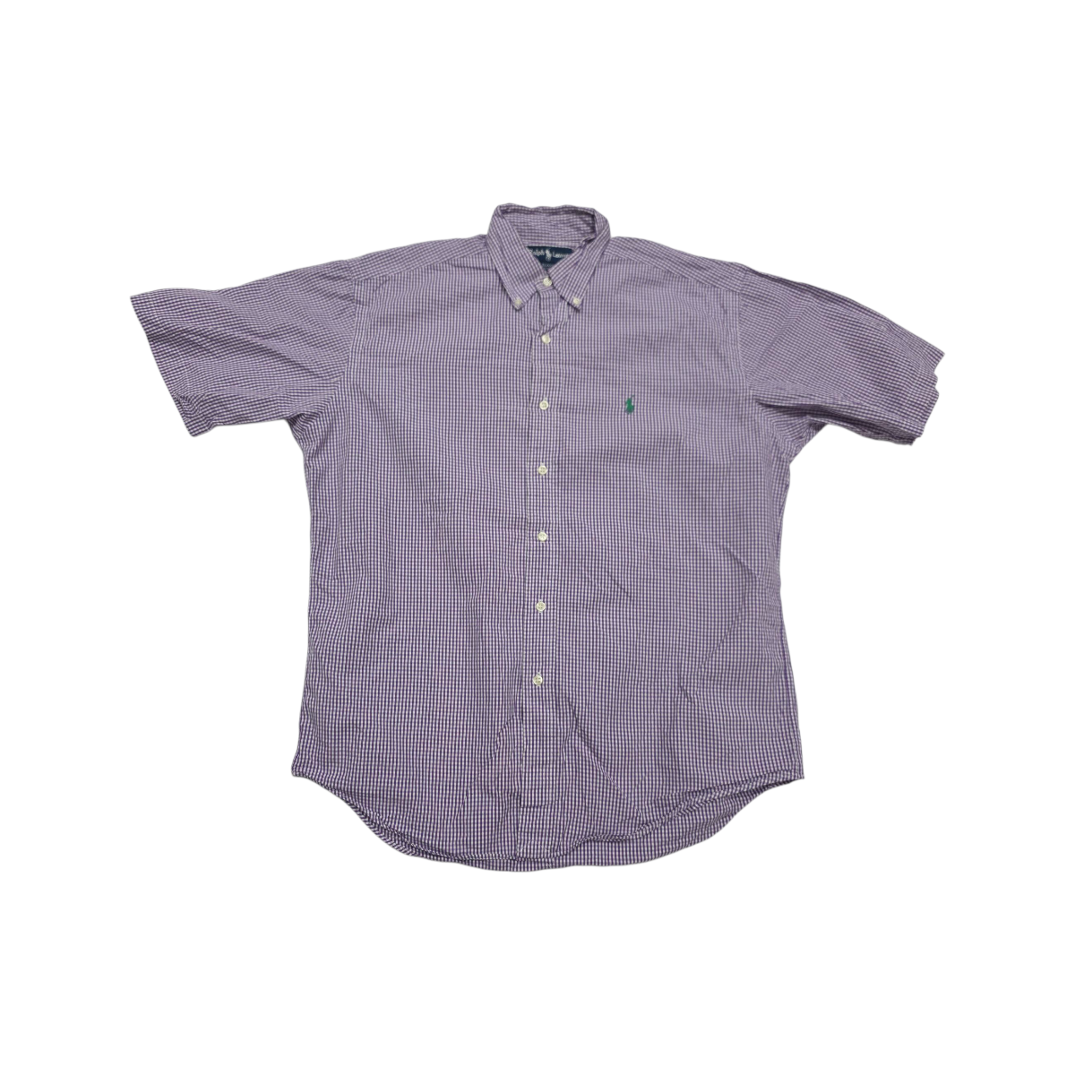 Camisa Manga Corta Ralph Lauren Mediana M Cuadro Morado