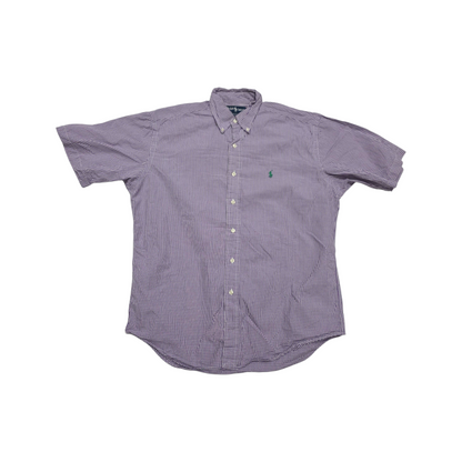 Camisa Manga Corta Ralph Lauren Mediana M Cuadro Morado