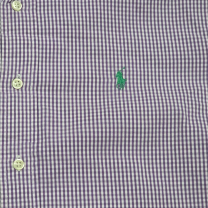 Camisa Manga Corta Ralph Lauren Mediana M Cuadro Morado