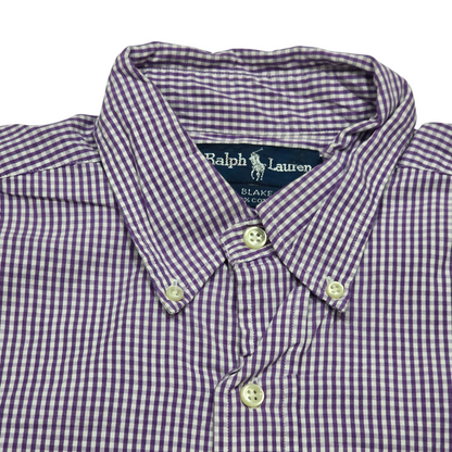 Camisa Manga Corta Ralph Lauren Mediana M Cuadro Morado