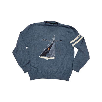 Sueter Nautica Azul Claro Xgrande Xl Velero (Usado)