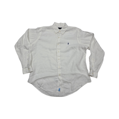 Camisa Ralph Lauren Xgrande Xl Blanco Lino