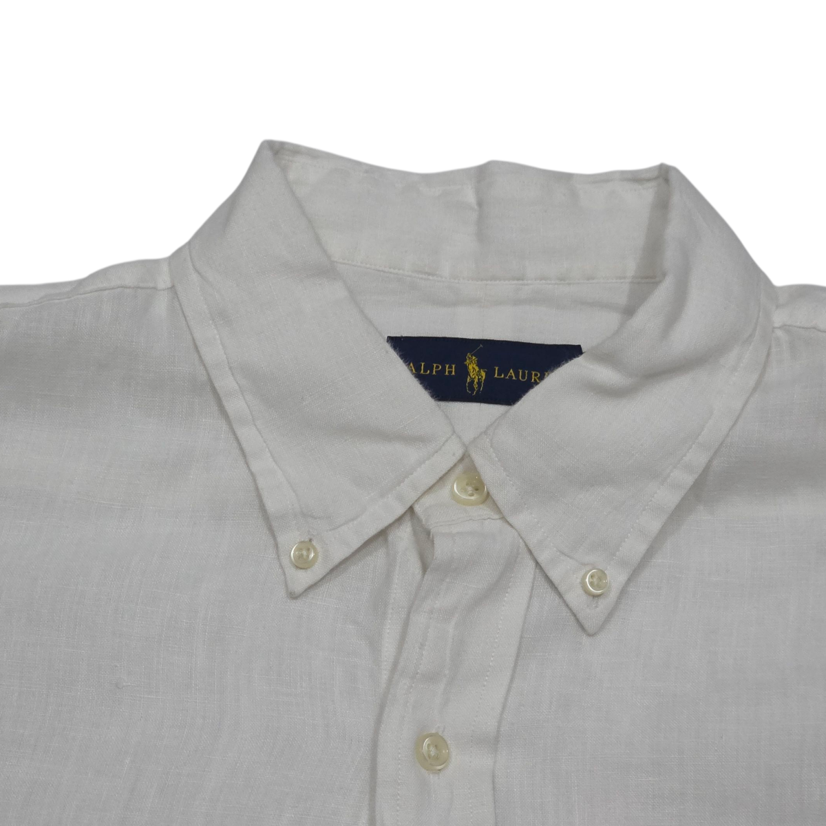Camisa Ralph Lauren Xgrande Xl Blanco Lino
