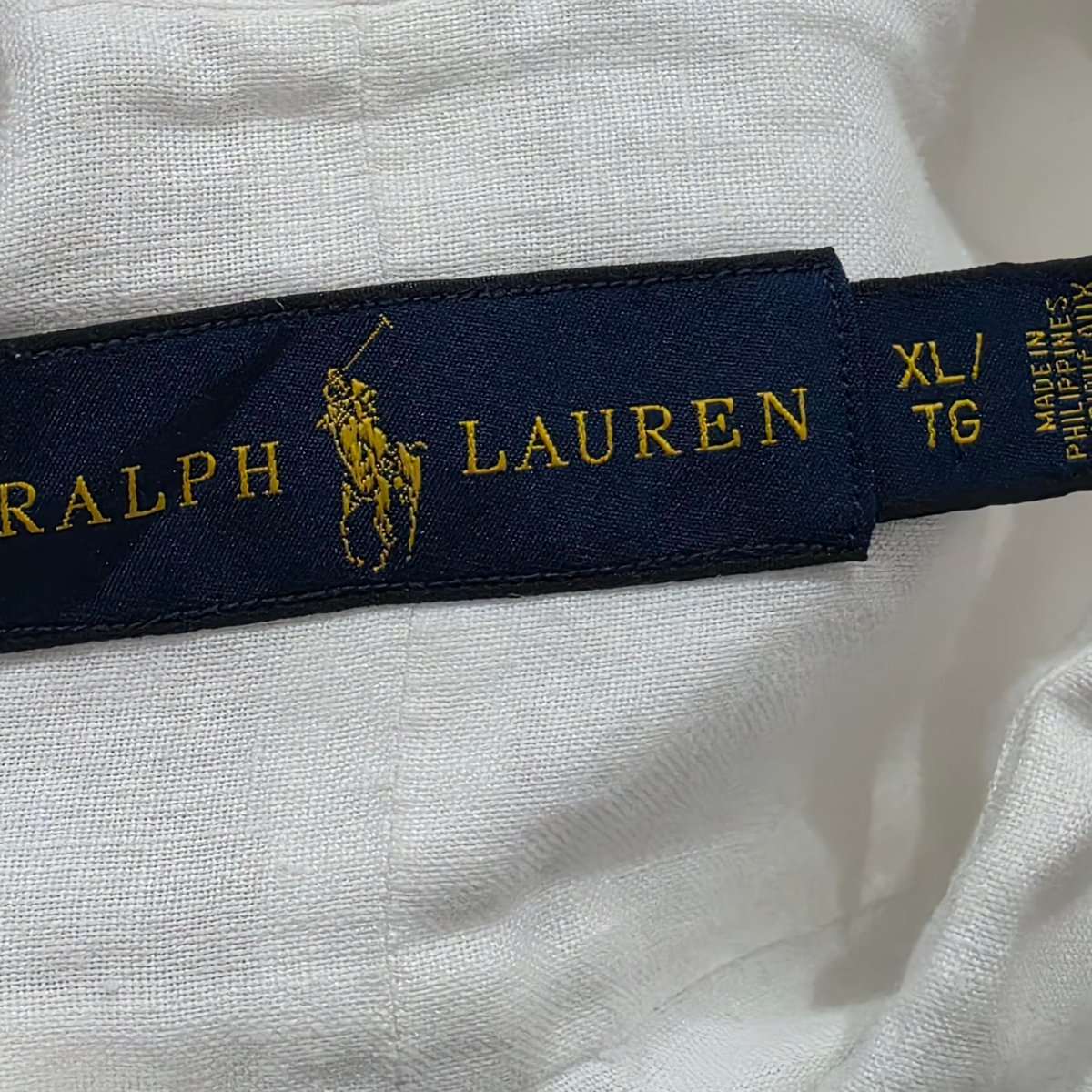 Camisa Ralph Lauren Xgrande Xl Blanco Lino