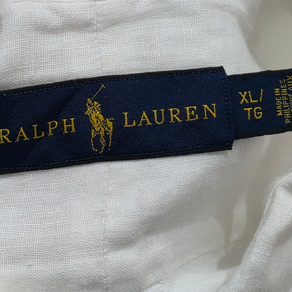 Camisa Ralph Lauren Xgrande Xl Blanco Lino