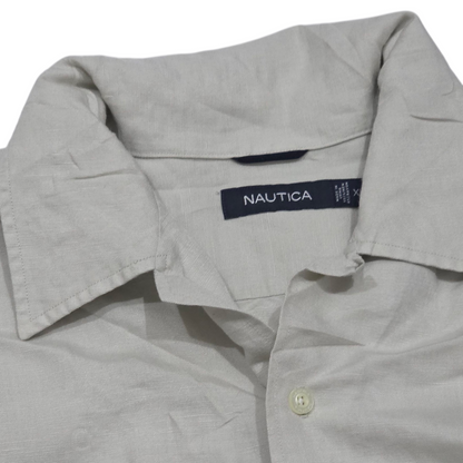 Camisa Manga Corta Nautica Xgrande Xl Beige Oscuro