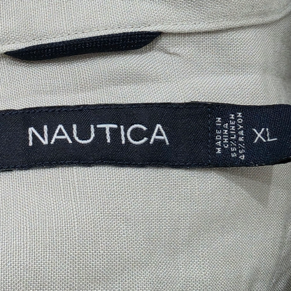 Camisa Manga Corta Nautica Xgrande Xl Beige Oscuro