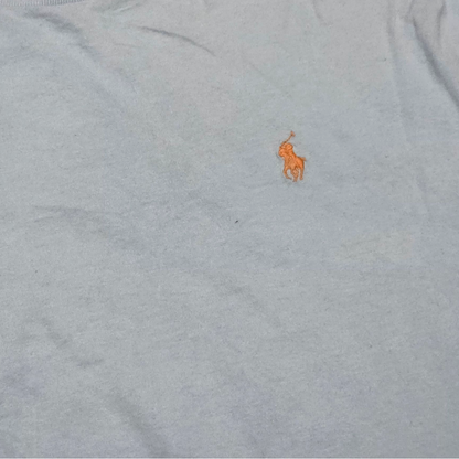 Playera Ralph Lauren 2xl Azul Claro Pony Naranja