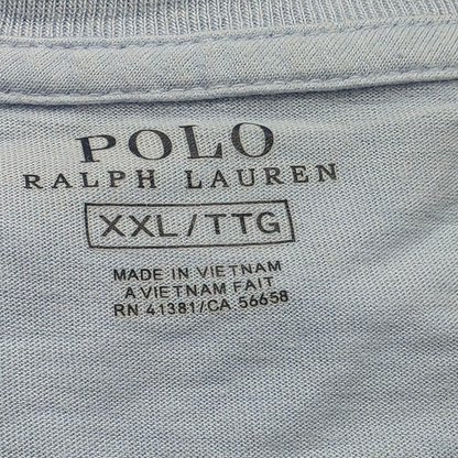 Playera Ralph Lauren 2xl Azul Claro Pony Naranja
