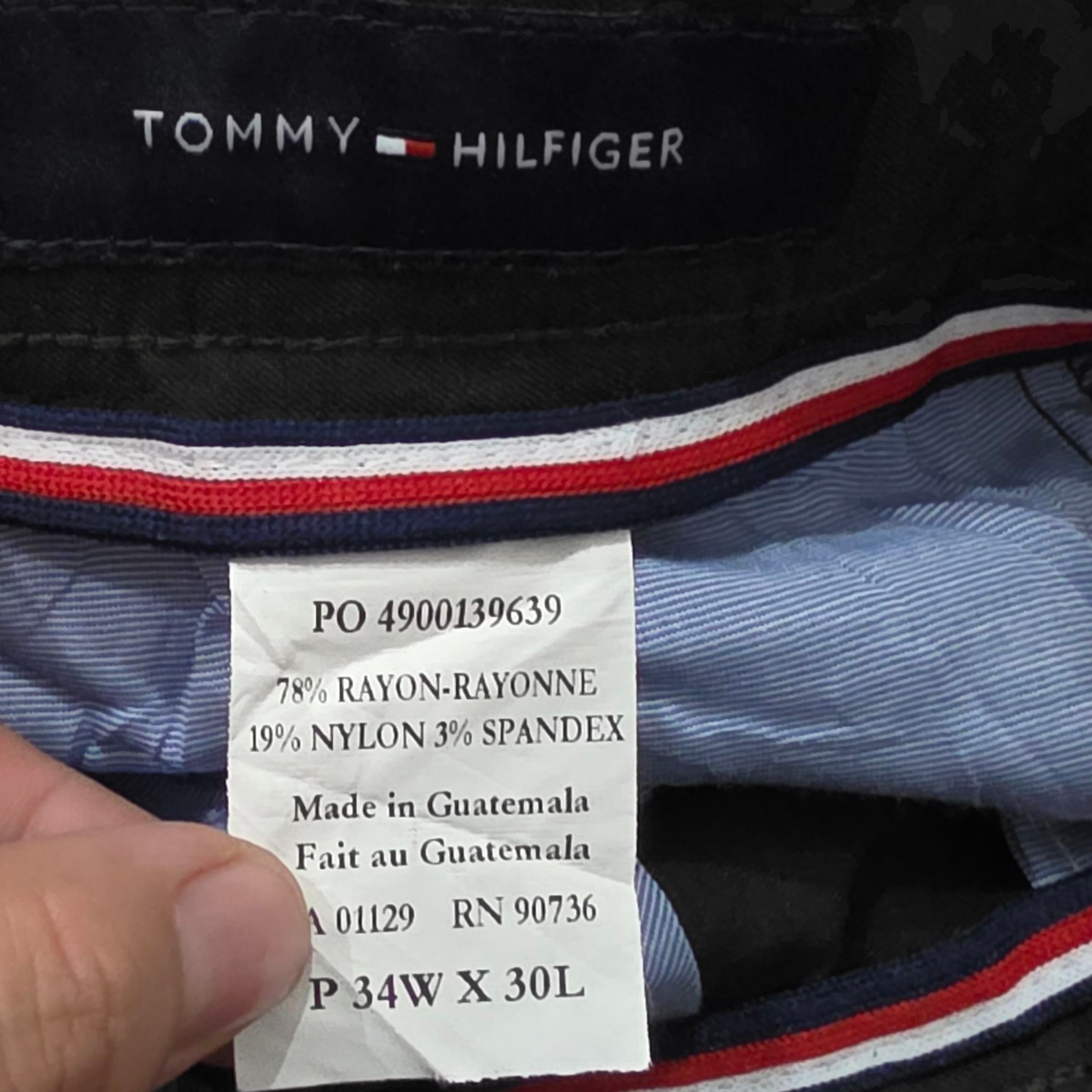 Pantalon Tommy Hilfiger 34x30 Slimfit Verde Vestir (Usado)