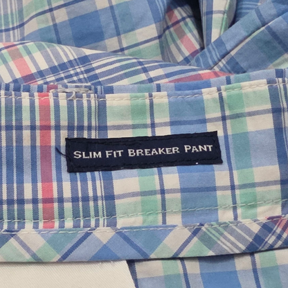 Pantalon Vineyard Vines 38x32 Breaker Pant Cuadro Azul (Usado)