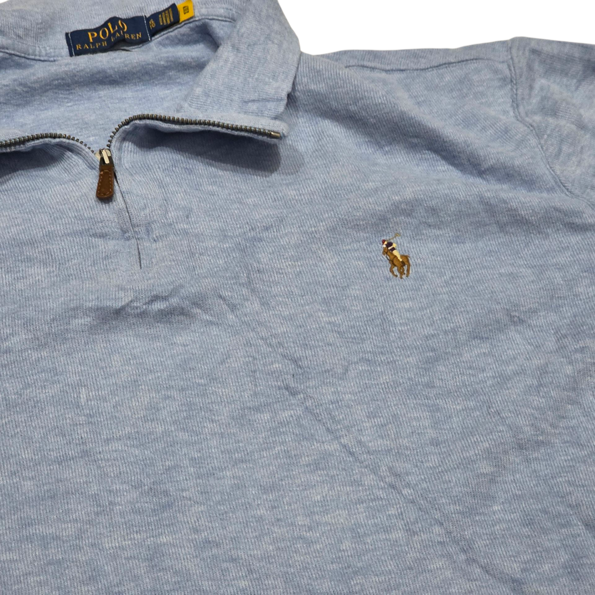 Sueter Ralph Lauren Xgrande Xl Azul Medio Cierre