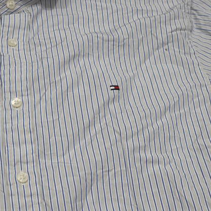 Camisa Tommy Hilfiger Xgrande Xl Lineas Gris