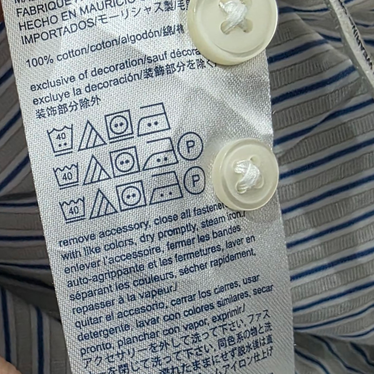 Camisa Tommy Hilfiger Xgrande Xl Lineas Gris