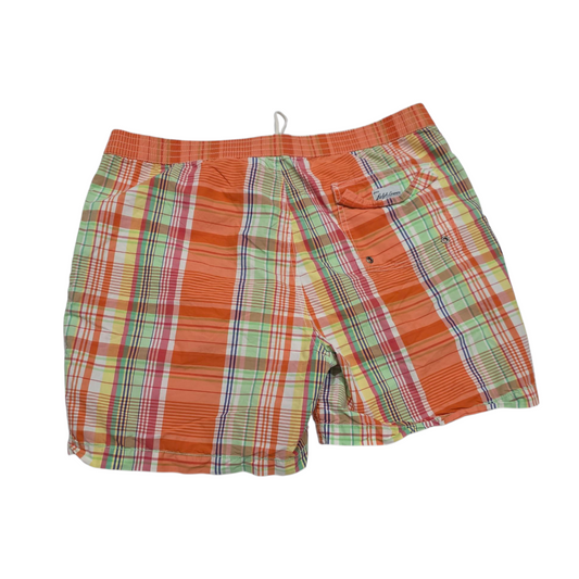Bermuda Ralph Lauren Xgrande Xl Cuadro Naranja Y Verde